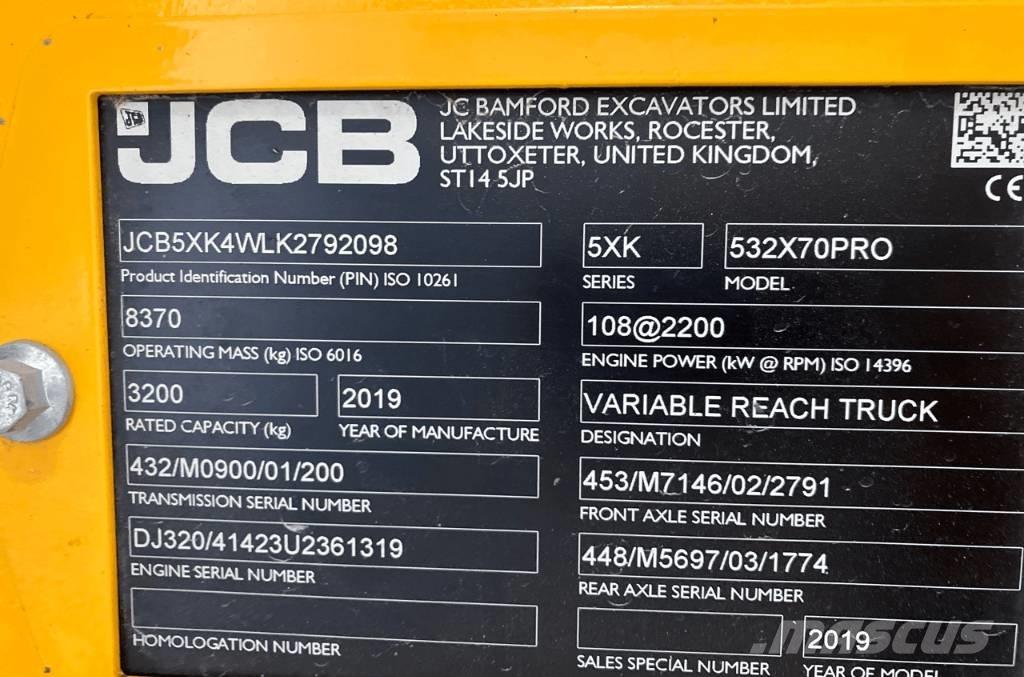 JCB 532-70 Teleskoplastere for Landbruk