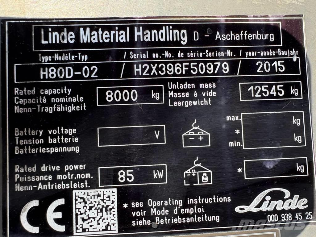 Linde H 80 D Diesel Trucker