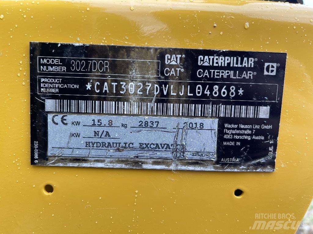 CAT 302.7D CR Minigravere <7t