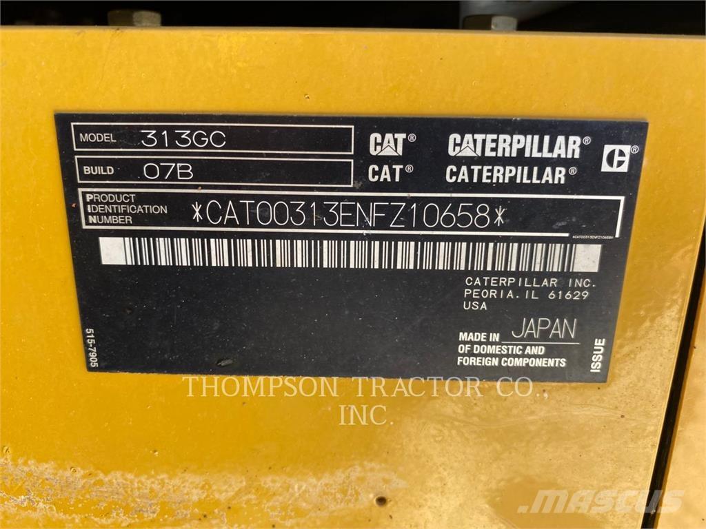 CAT 313GC Beltegraver