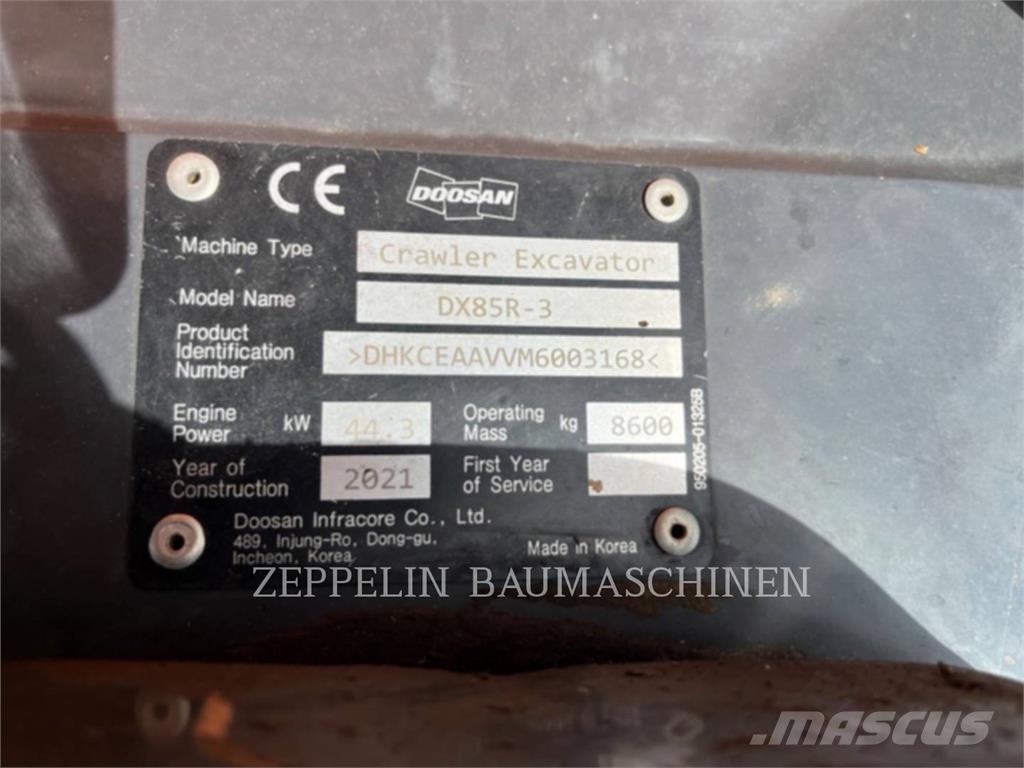 Doosan DX85R-3 Beltegraver