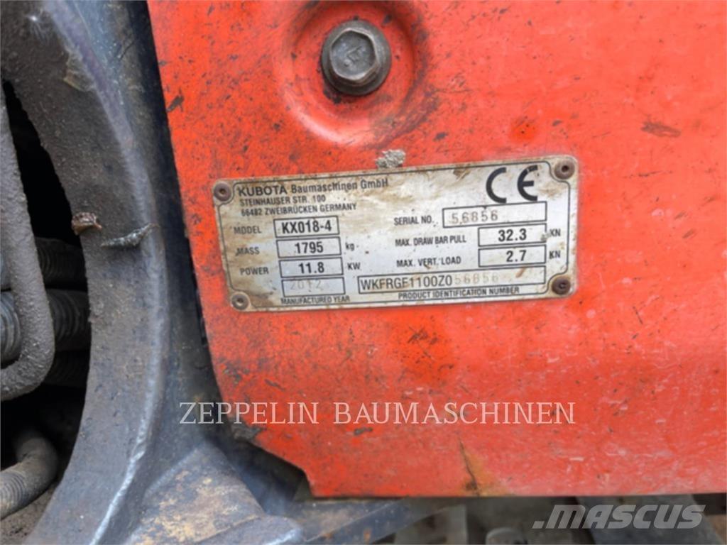 Kubota KX018-4 Beltegraver