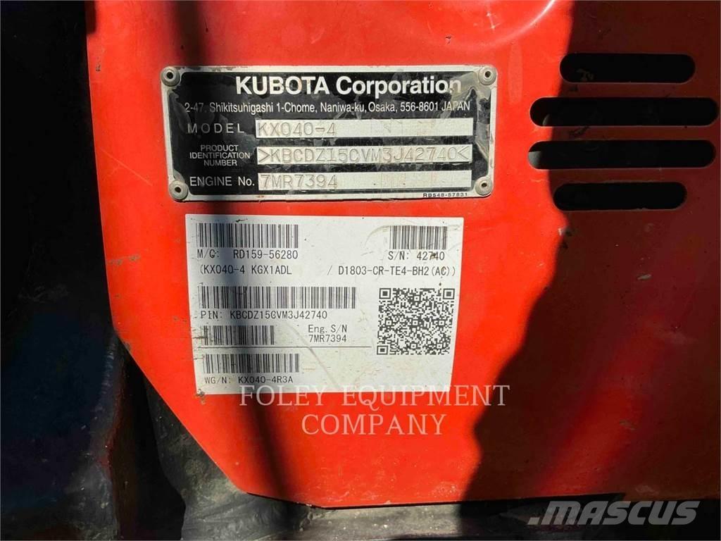 Kubota KX040-4 Beltegraver