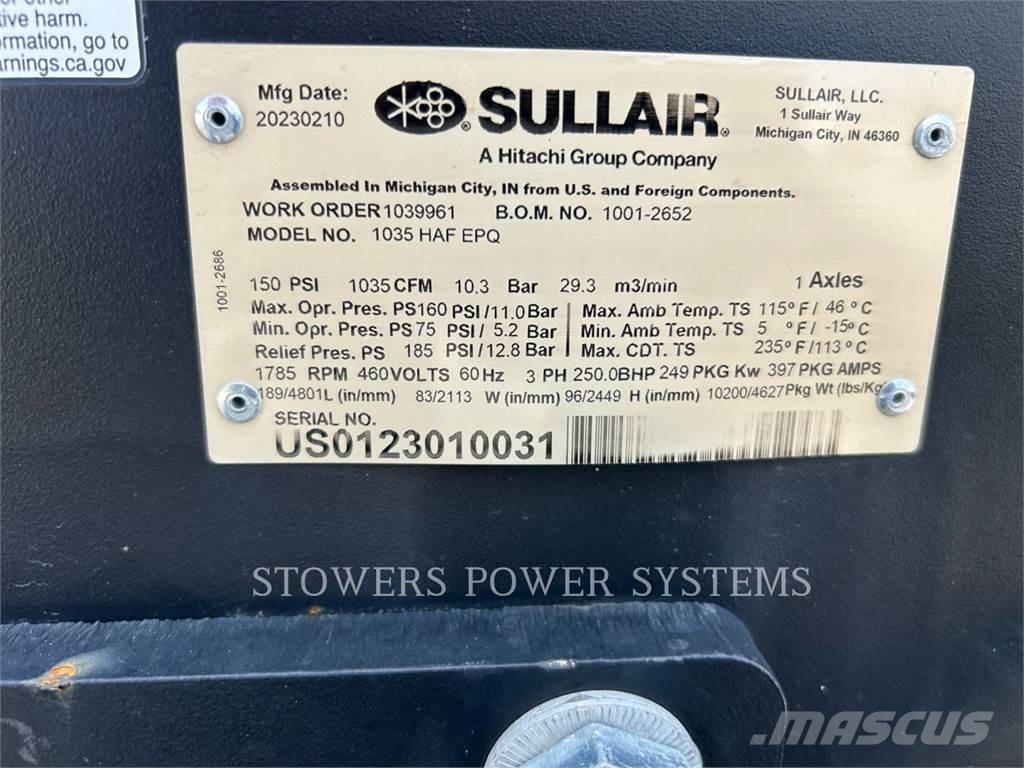 Sullair E1035HAF Lufttørker kompressorer