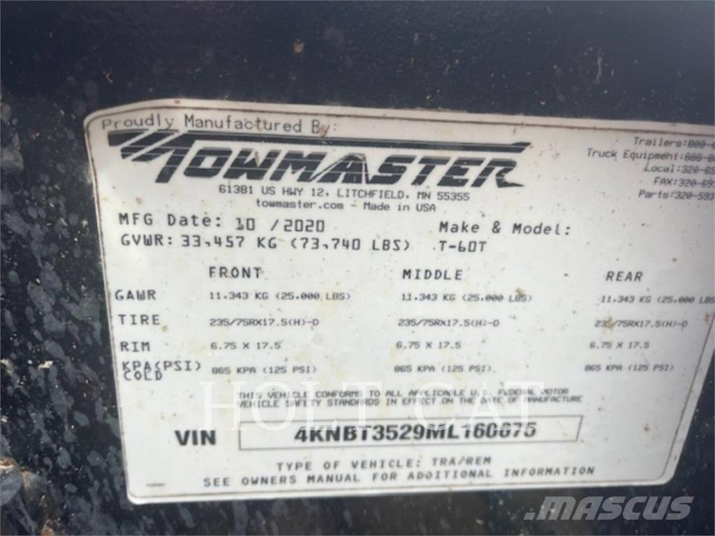 TOWMASTER T-60T Andre hengere