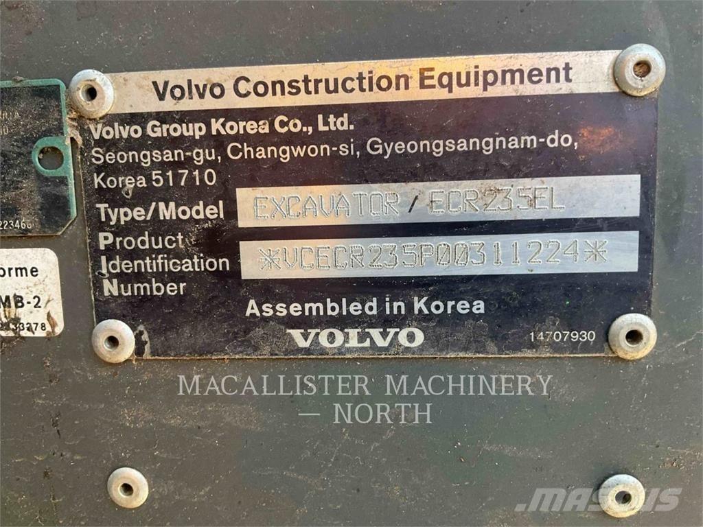 Volvo ECR235EL Beltegraver