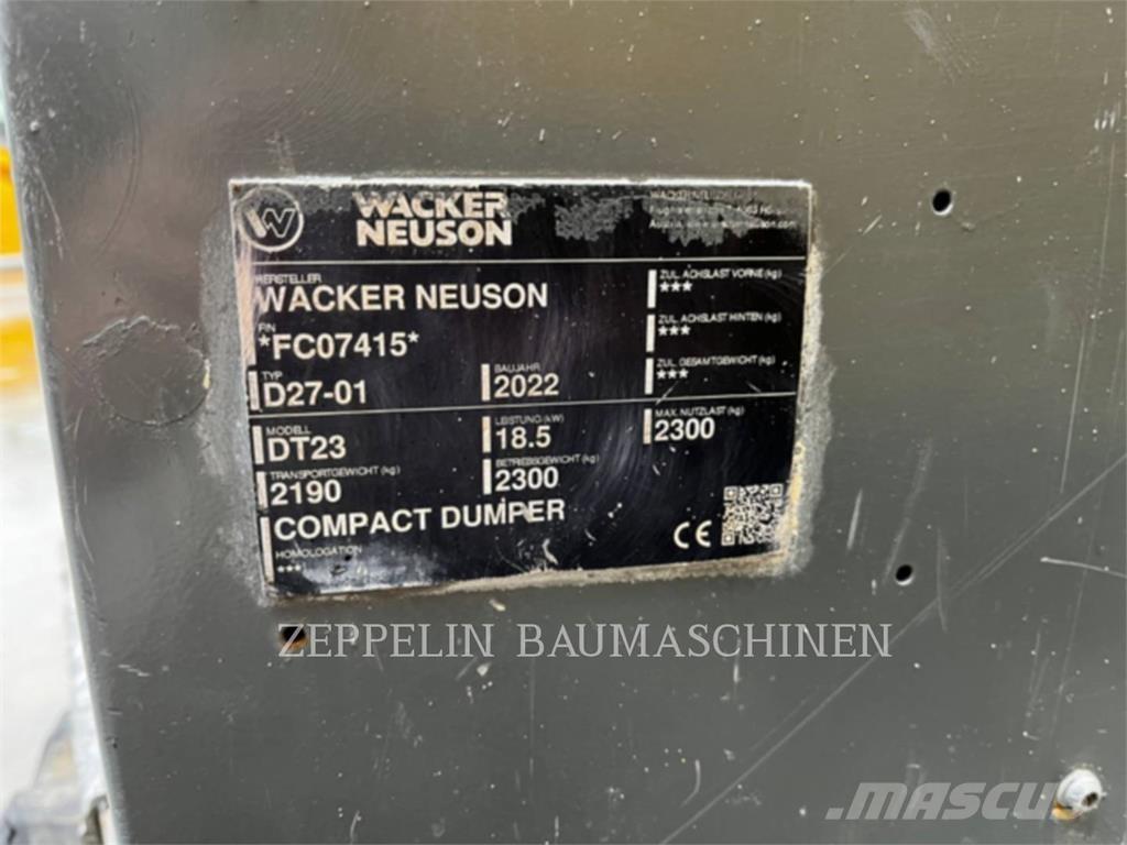 Wacker DT23 Rammestyrte Dumpere