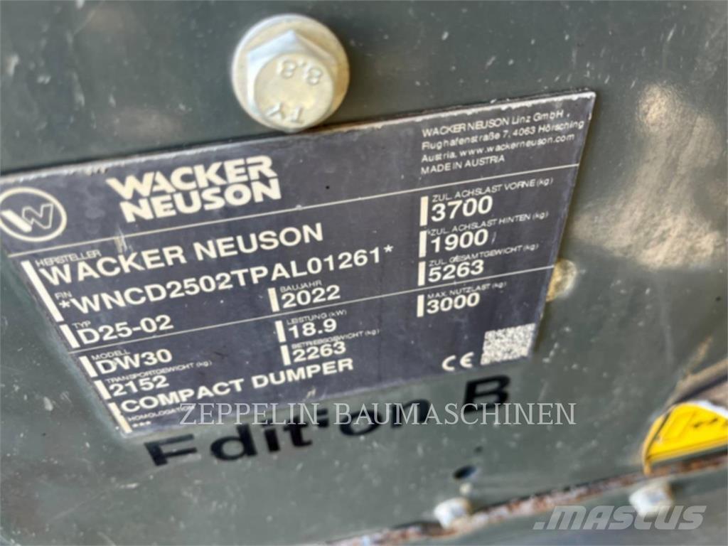 Wacker DW30 Rammestyrte Dumpere