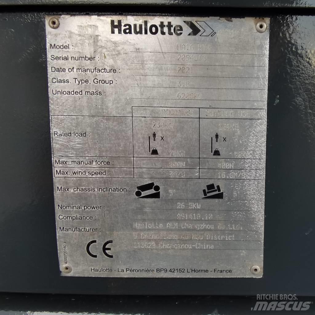 Haulotte HA16RTJ Leddede bomlifter