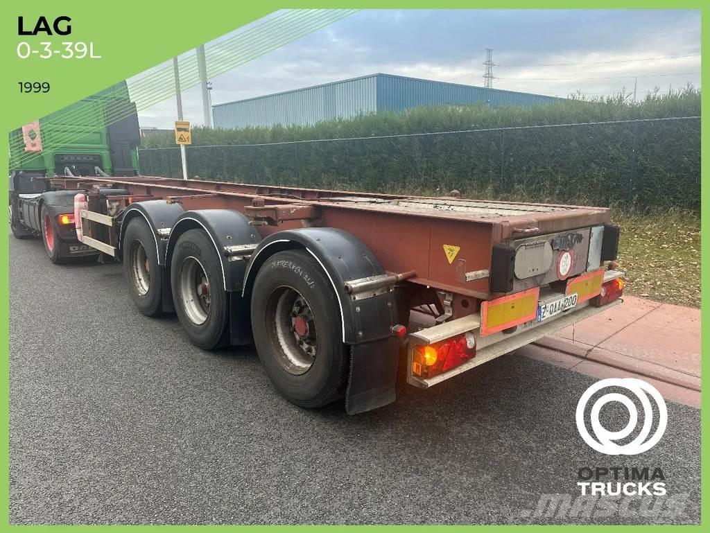 LAG 0-3-39L Containerchassis Semitrailere