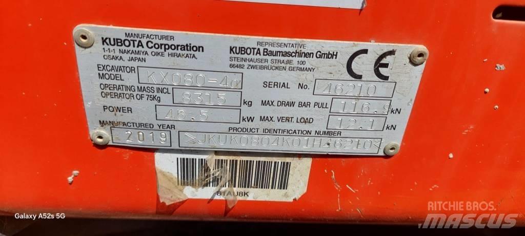 Kubota KX 080-4 Midigravere 7 - 12t
