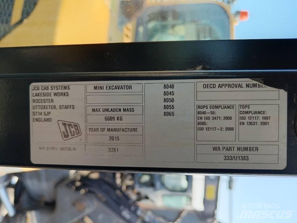 JCB 8055 RTS Minigravere <7t