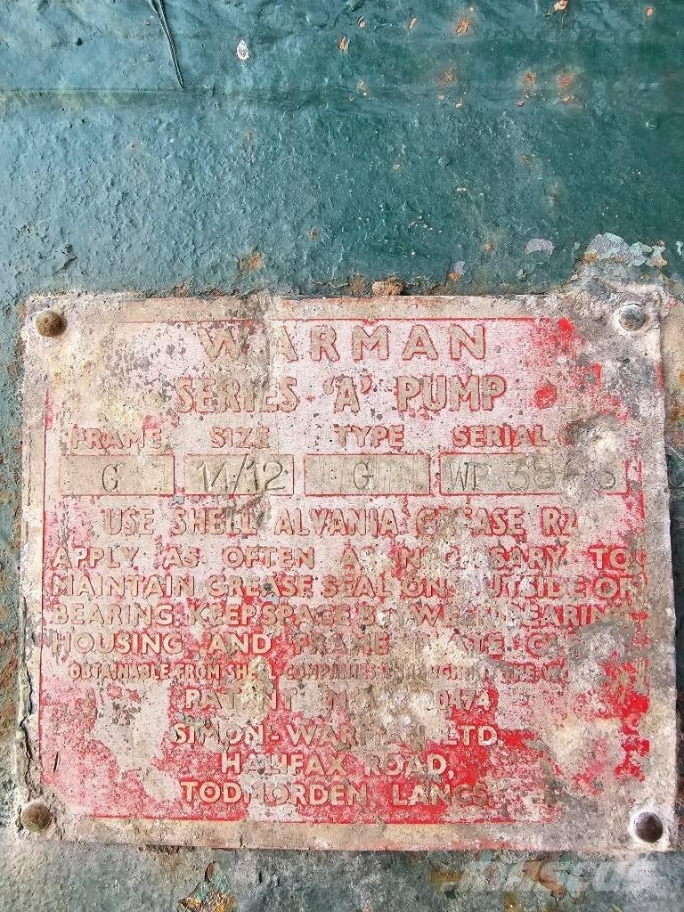 Warman pump 14/12'' Mudringsfartøy