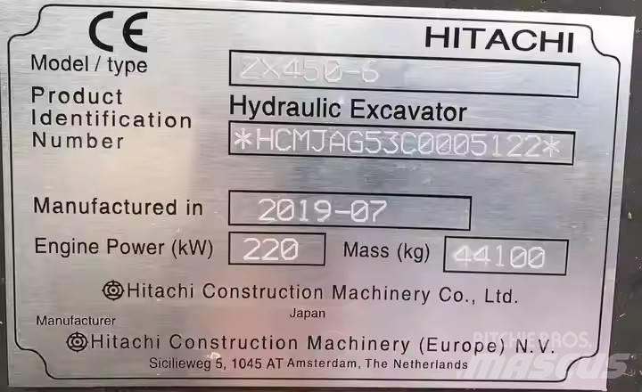 Hitachi ZX450H Beltegraver