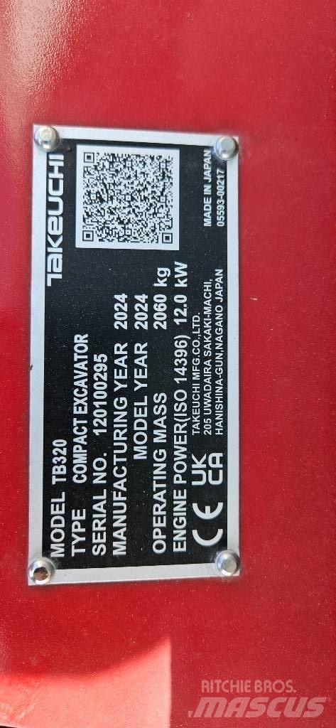 Takeuchi TB 320 Minigravere <7t