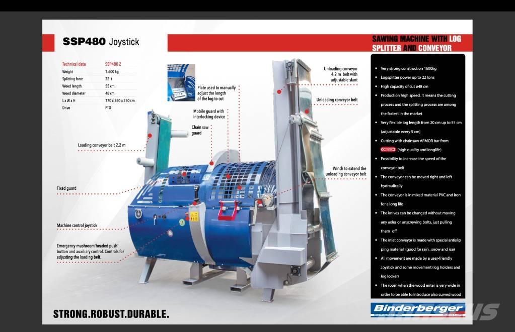 Binderberger SSP 480 Vedkløvere, kappemaskiner og flismaskiner