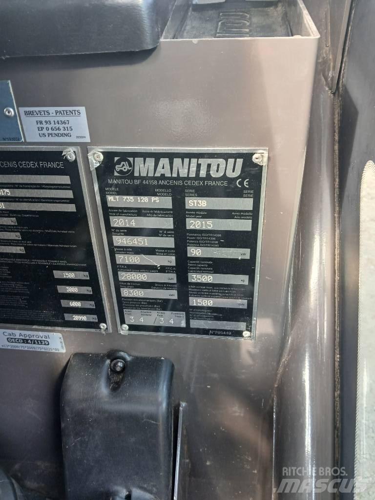 Manitou MLT 735-120 Teleskoplastere for Landbruk