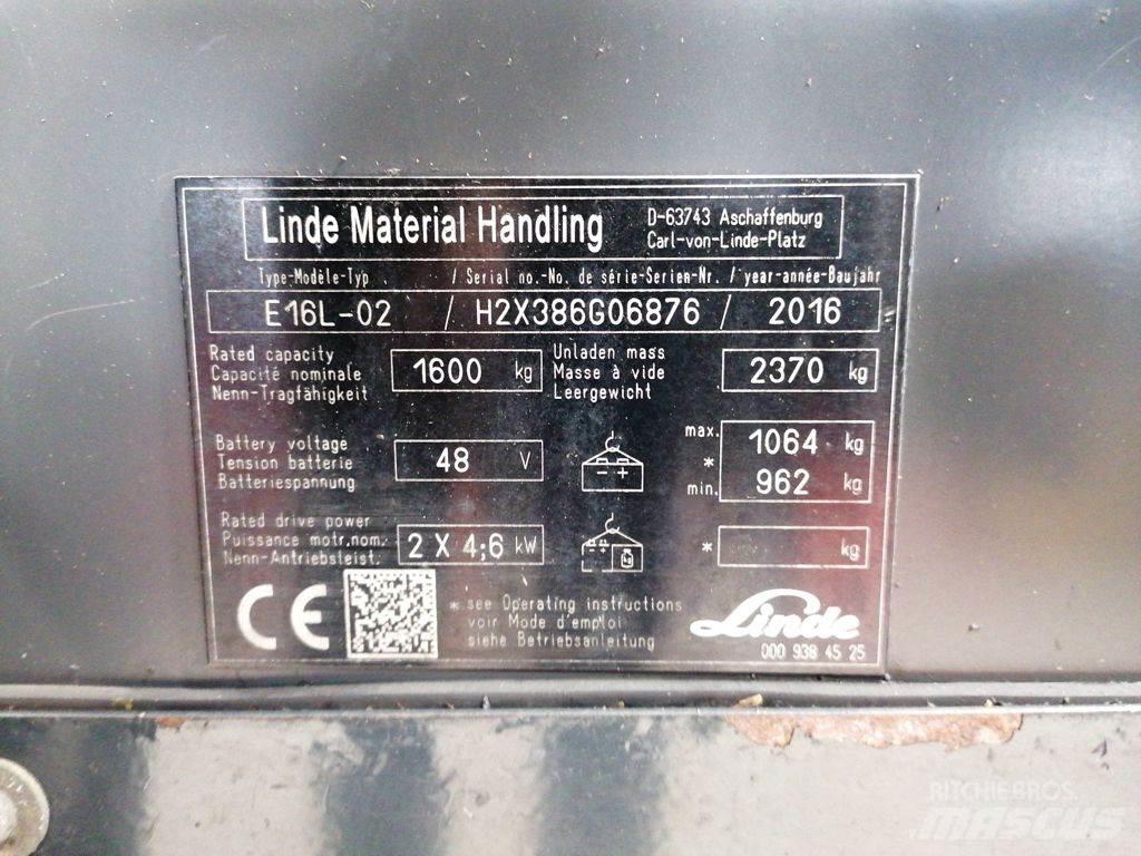 Linde E16L-02 Elektriske trucker