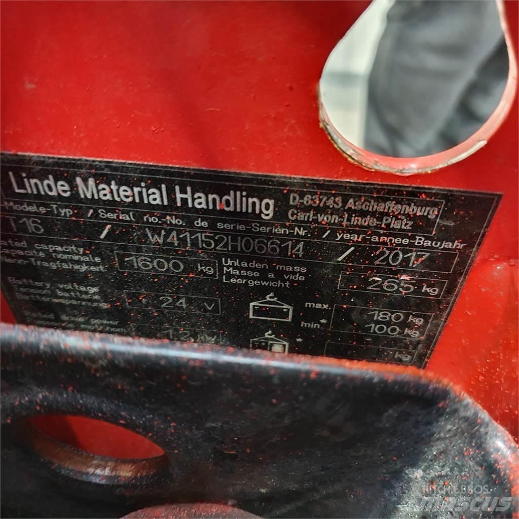 Linde T16 Lavtløftende truck