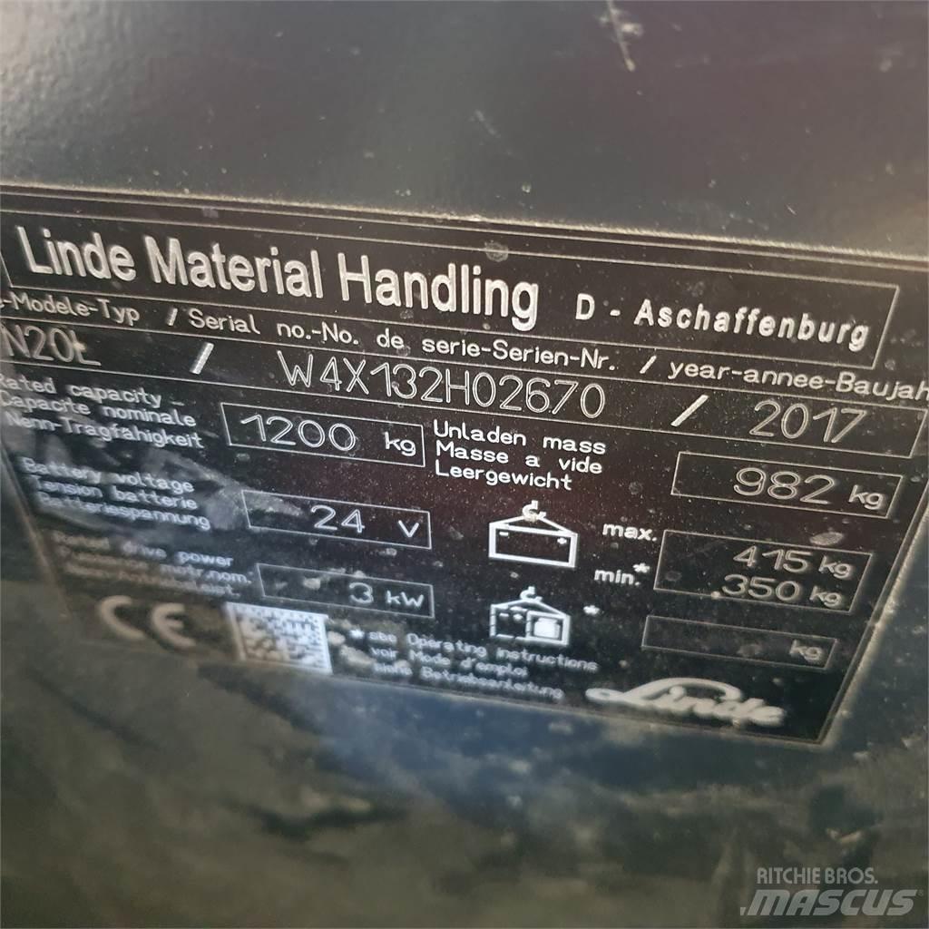 Linde N20L kurz Middelsløftende plukketruck
