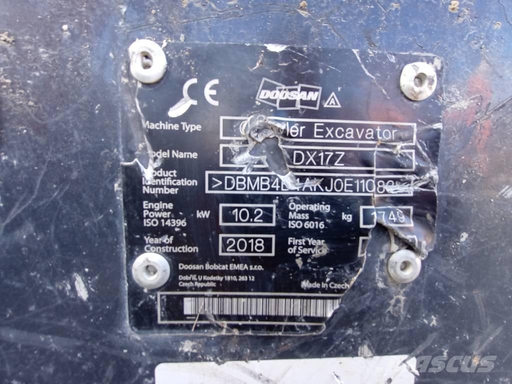 Doosan DX 17 Minigravere <7t