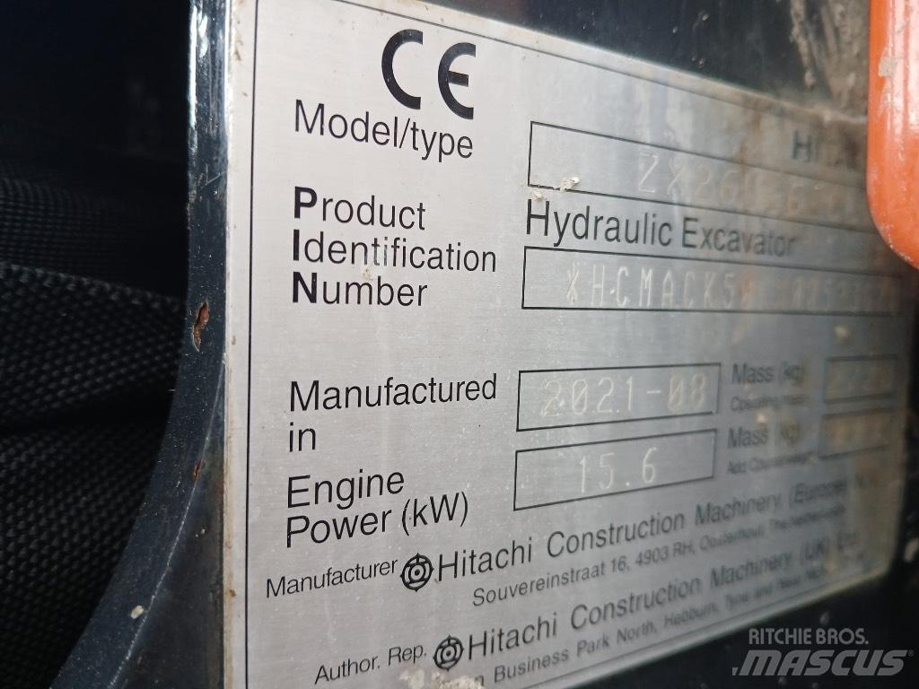 Hitachi ZX 26 U-6 Minigravere <7t