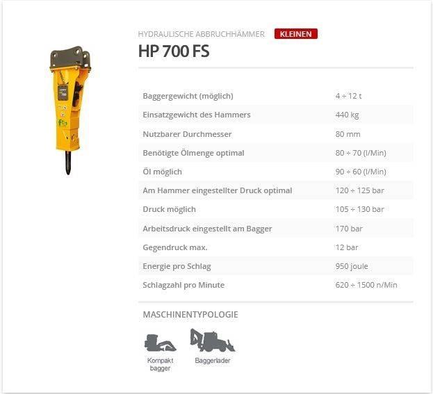 Indeco HP 700 FS Hydrauliske hammere