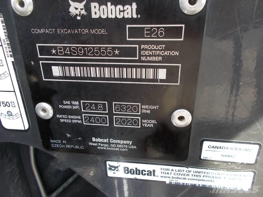 Bobcat E26GM Minigravere <7t