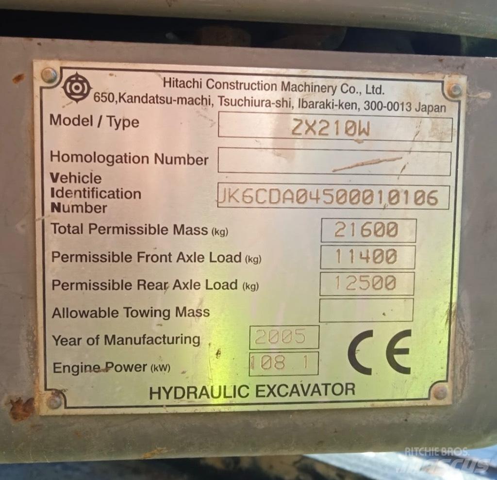 Hitachi ZX 210 W Hjulgravere