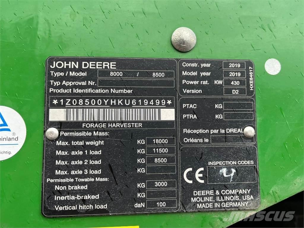 John Deere 8500 Fôrhøstere