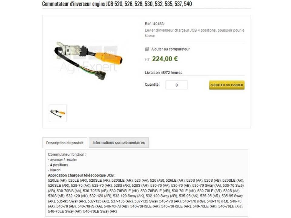 JCB 526S Førerhus og Interiør