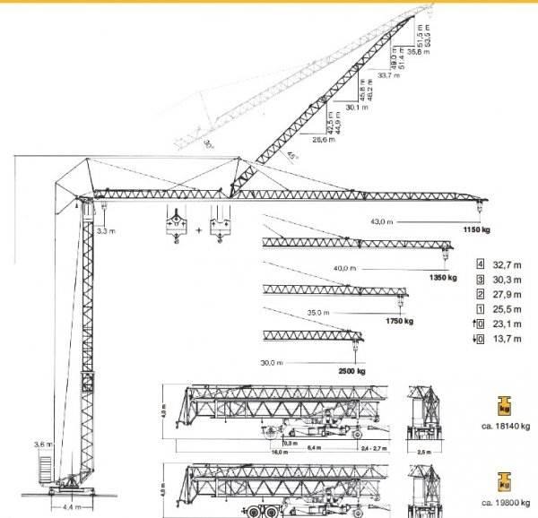 Liebherr 63 K Bygge- og tårnkraner
