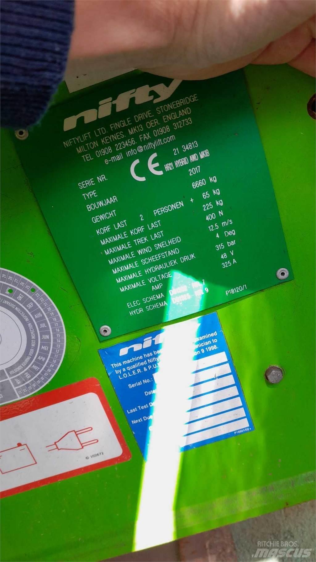 Niftylift HR21AWDH Leddede bomlifter