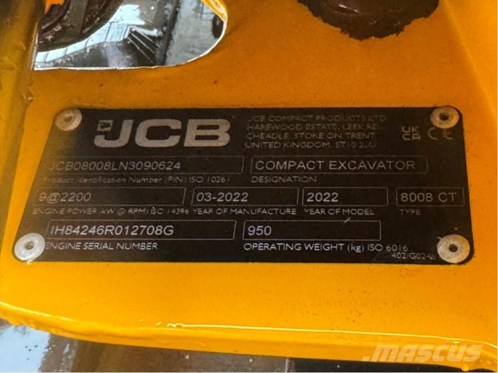 JCB MICRO 8008 Minigravere <7t