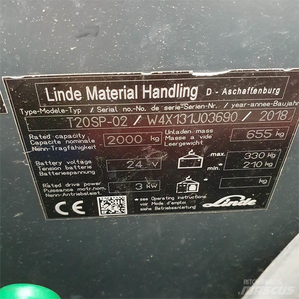 Linde T20SP-lang Lavtløftende truck