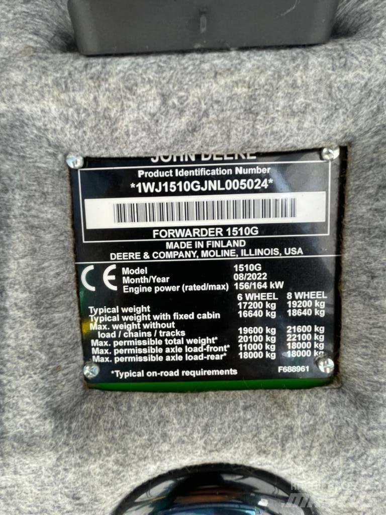 John Deere 1510G Lassbærere