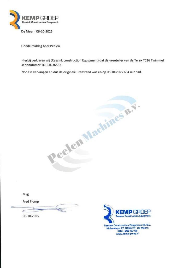 Terex TC16 Minigravere <7t