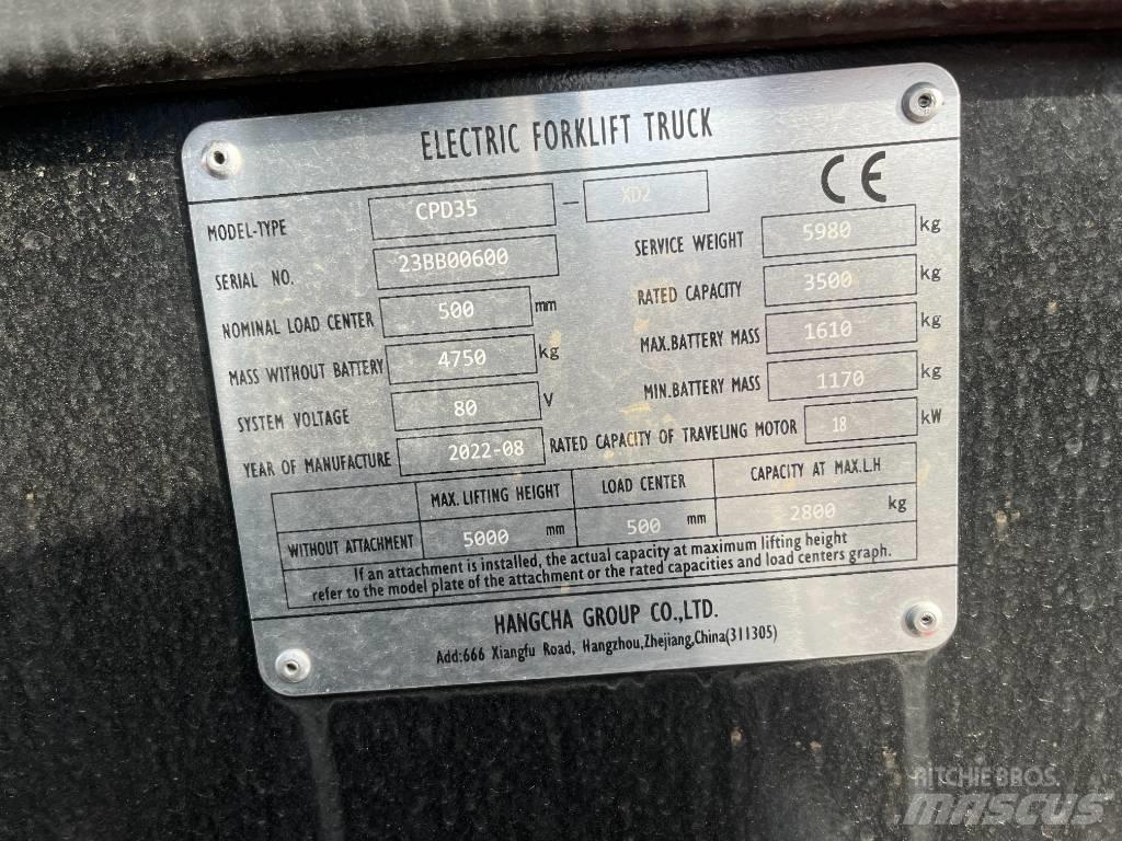 Hangcha CPD35-XD2 Elektriske trucker