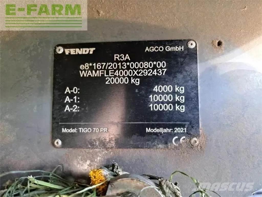 Fendt tigo 70 pr Andre semitrailere