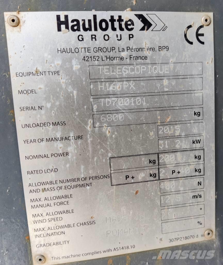 Haulotte H 16 TPX Teleskop bomlifter