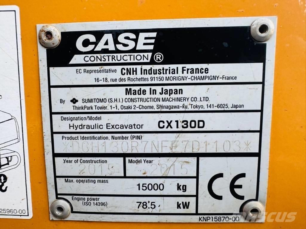 CASE CX 130 D Beltegraver