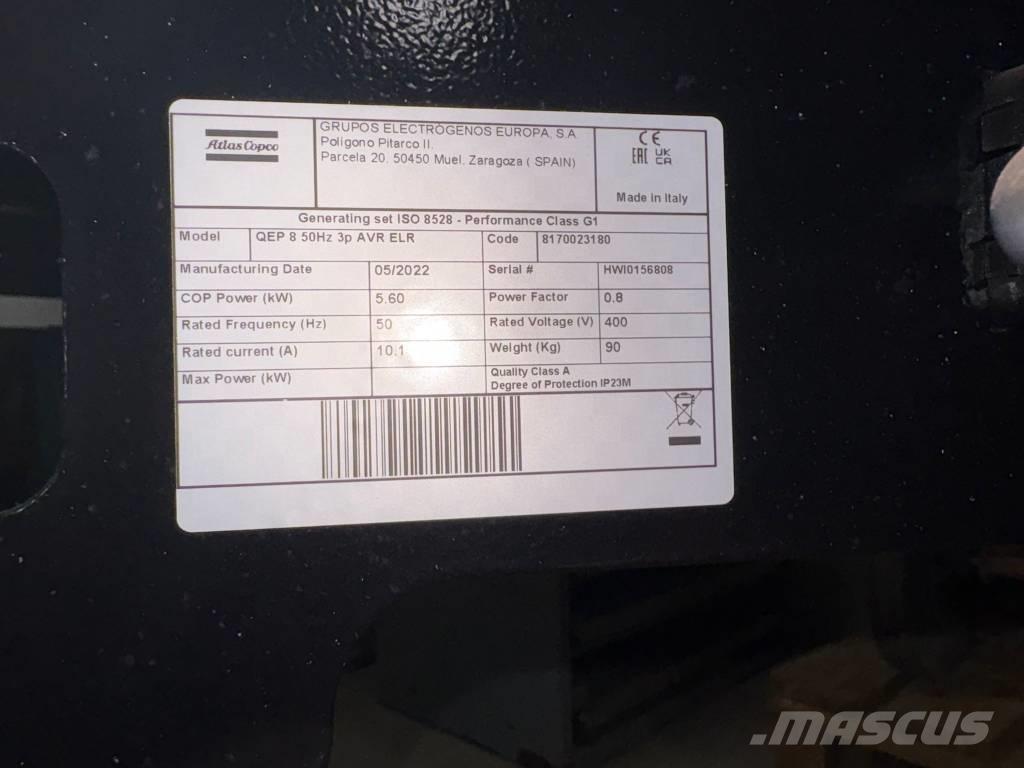 Atlas Copco QEP 8 Bensin Generatorer