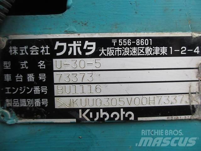 Kubota U 30-5 Minigravere <7t