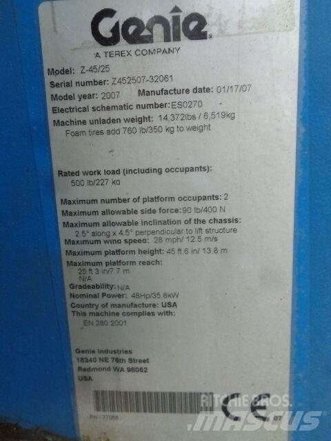 Genie Z45/25 Leddede bomlifter