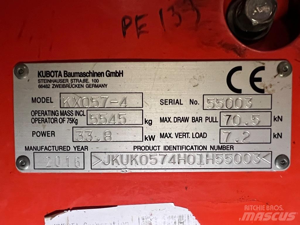 Kubota KX057 Minigravere <7t