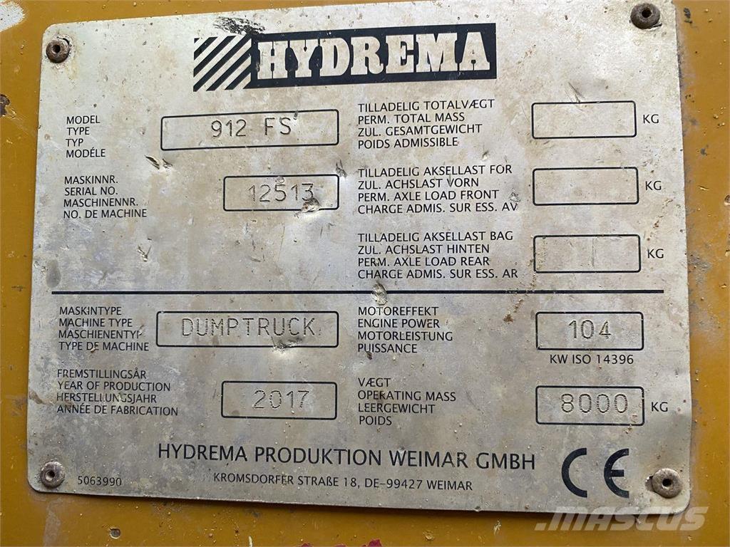 Hydrema 912FS Mini dumpere