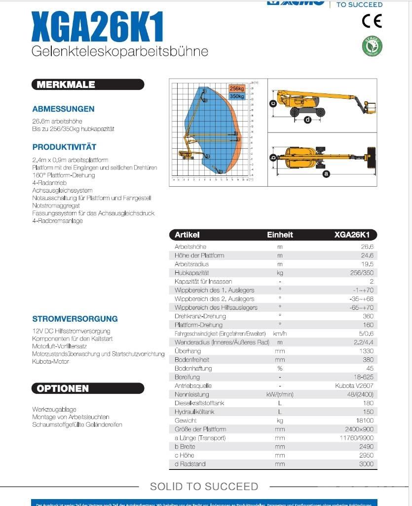 XCMG XGA26K1 Leddede bomlifter
