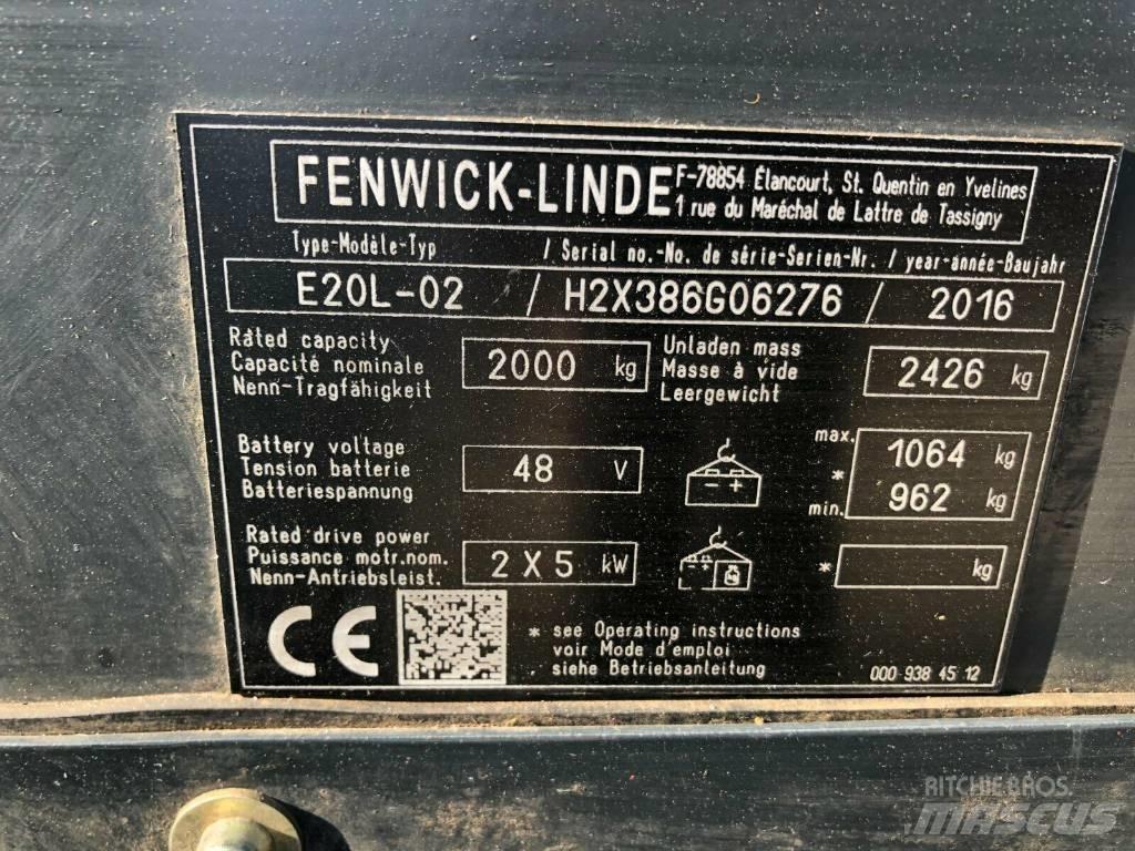Linde E 20 L-02 Elektriske trucker