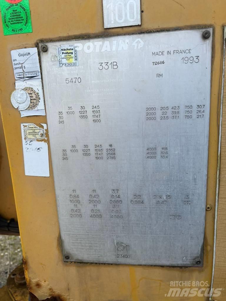 Potain GTMR 331 B Bygge- og tårnkraner