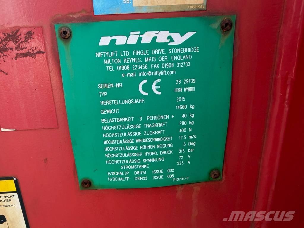 Niftylift HR 28 Leddede bomlifter